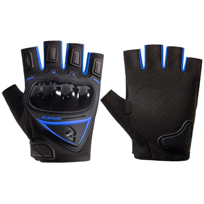 Motorcycle Protection Half Finger Gloves Men Outdoor Riding Sports Tactical Hiking Gloves, Average