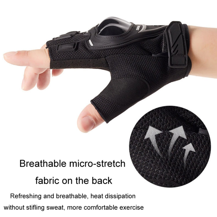 Motorcycle Protection Half Finger Gloves Men Outdoor Riding Sports Tactical Hiking Gloves, Average