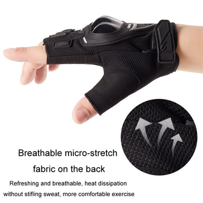 Motorcycle Protection Half Finger Gloves Men Outdoor Riding Sports Tactical Hiking Gloves, Average