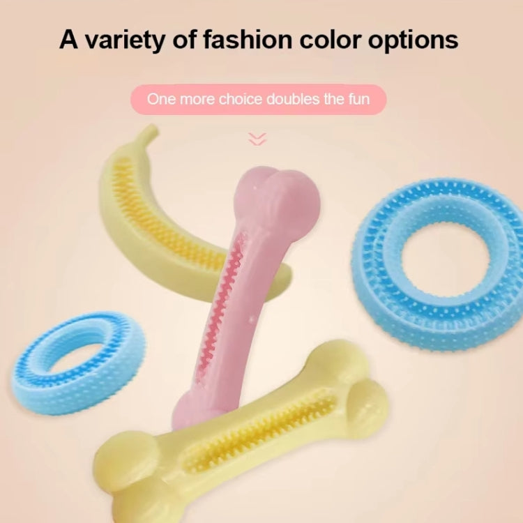 Pet Chewing Teeth Cleaning Toy Teething Stick, Round, Bone, Banana