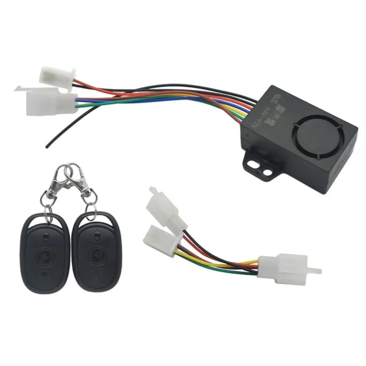 48-72V Electric Motorcycle One-Button Start Remote Lock Anti-Theft Alarm, Two-wheeler, Three-wheeler
