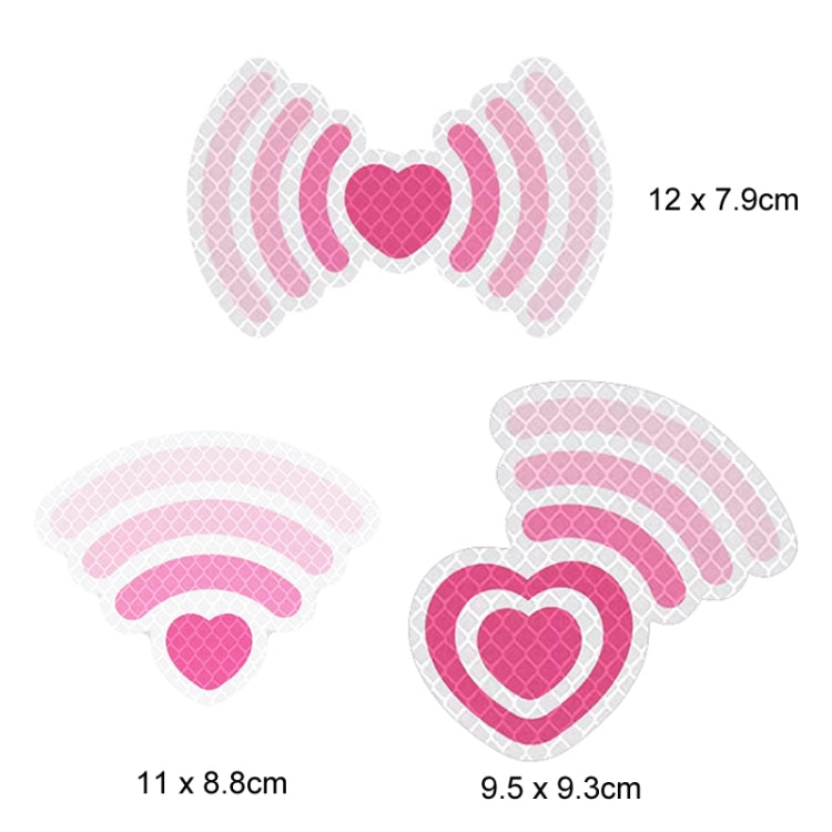 Vehicle Electronic Car Cover Scratches Night Collision Decorative Signal Reflective Warning Stickers, 3pcs / Set