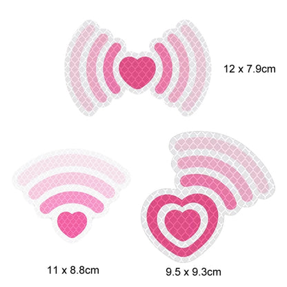Vehicle Electronic Car Cover Scratches Night Collision Decorative Signal Reflective Warning Stickers, 3pcs / Set