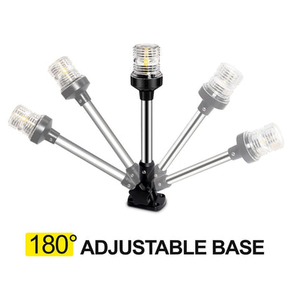 LED Adjustable Yacht Anchor Light All-around Taillight, 6 inch, 12 inch