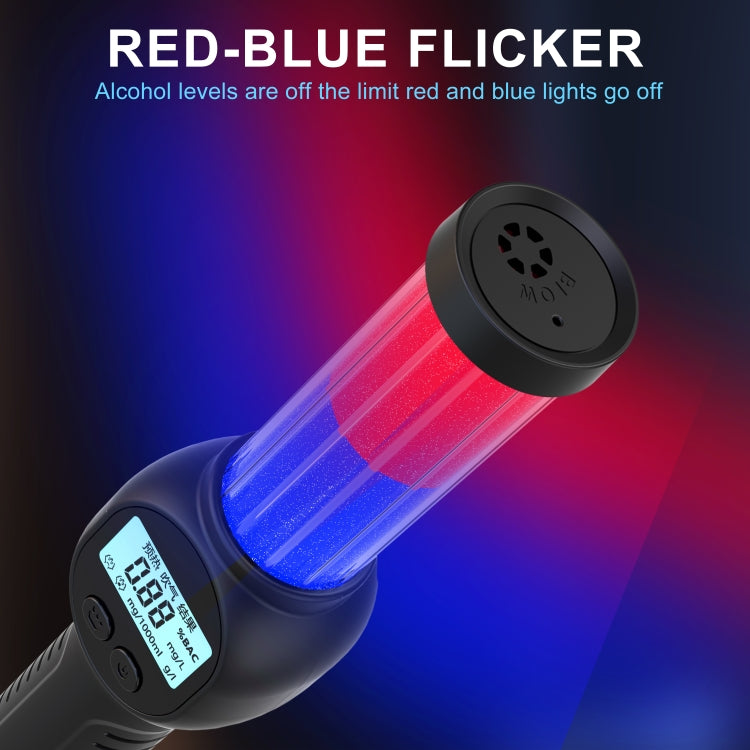 Portable Personal Alcohol Tester High-precision Breathalyzer with Alarm Light, MR701