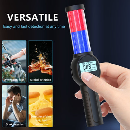 Portable Personal Alcohol Tester High-precision Breathalyzer with Alarm Light, MR701