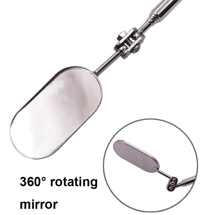 Car Universal Folding Telescopic Inspection Mirror Underbody Inspection Endoscope, Oval