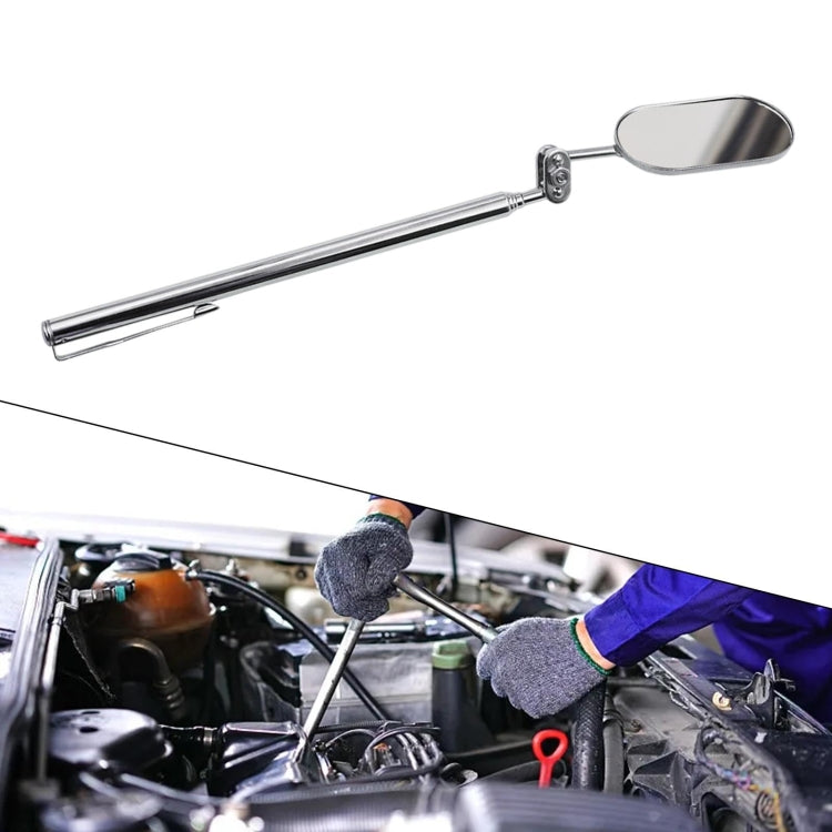Car Universal Folding Telescopic Inspection Mirror Underbody Inspection Endoscope, Oval