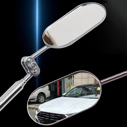 Car Universal Folding Telescopic Inspection Mirror Underbody Inspection Endoscope, Oval