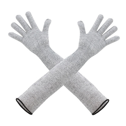 1pair Extended Anti-Cut Sleeve Gloves HPPE Anti-Scratch Arm Guard Anti-Bite Labour Gloves, 20cm Gray, 30cm Gray, 35cm Gray, 40cm Gray, 45cm Gray, 50cm Gray, 55cm Gray
