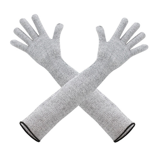 1pair Extended Anti-Cut Sleeve Gloves HPPE Anti-Scratch Arm Guard Anti-Bite Labour Gloves, 20cm Gray, 30cm Gray, 35cm Gray, 40cm Gray, 45cm Gray, 50cm Gray, 55cm Gray
