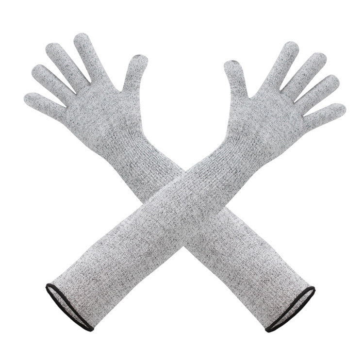1pair Extended Anti-Cut Sleeve Gloves HPPE Anti-Scratch Arm Guard Anti-Bite Labour Gloves, 20cm Gray, 30cm Gray, 35cm Gray, 40cm Gray, 45cm Gray, 50cm Gray, 55cm Gray