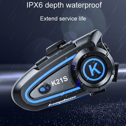 KUQIBAO K21S Motorcycle Riding Helmet Dual Intercom Bluetooth Headset With Lights, K21S