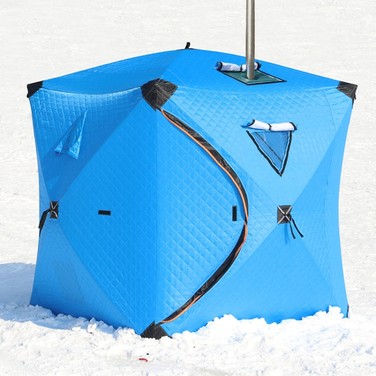 Winter Warm Windproof Fishing Tent Thickened Camping Tent, 1.45x1.45x1.6m Single