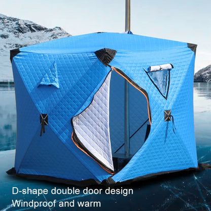 Winter Warm Windproof Fishing Tent Thickened Camping Tent, 1.45x1.45x1.6m Single