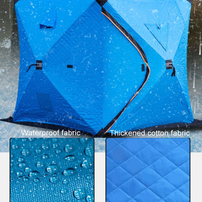 Winter Warm Windproof Fishing Tent Thickened Camping Tent, 1.45x1.45x1.6m Single