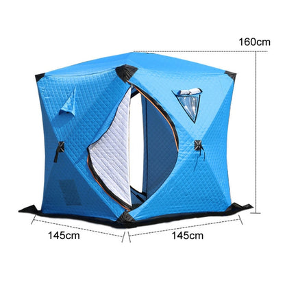 Winter Warm Windproof Fishing Tent Thickened Camping Tent, 1.45x1.45x1.6m Single