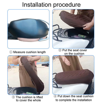 Electrical Bike Warm Breathable Non-Slip Cushion Cover, Small, Medium, Large