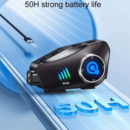 KUQIBAO Q28 Motorcycle Riding Helmet Bluetooth-compatible Headset Recorder, Soft Microphone, Hard Microphone, 2 In 1 Microphone