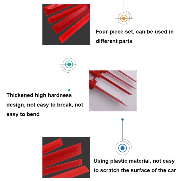 Multi-function Scraper Automobile Tire Sticky Block Removal Tool Tire Repair Scraper, 4pcs /Set Scraper
