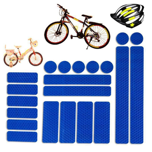 21 In 1 Electric Bike Backed Honeycomb Reflective Stickers Safety Signs Warning Strips