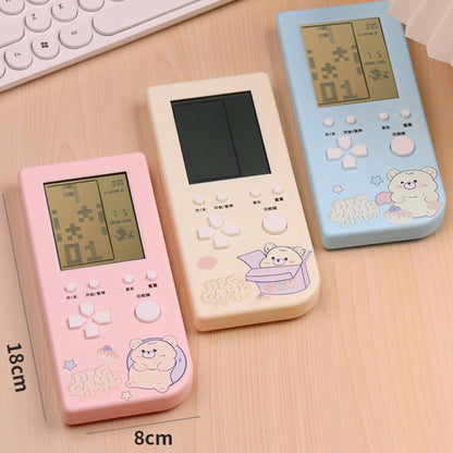 4.1 Inch Cartoon Big Screen Handheld Electronic Game Machine Kids Game Console Toy, Vertical Pink, Vertical Beige, Vertical Blue, Horizontal Pink, Horizontal Beige, Horizontal Blue
