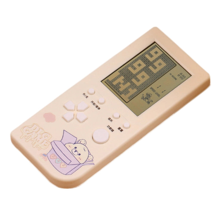 4.1 Inch Cartoon Big Screen Handheld Electronic Game Machine Kids Game Console Toy, Vertical Pink, Vertical Beige, Vertical Blue, Horizontal Pink, Horizontal Beige, Horizontal Blue