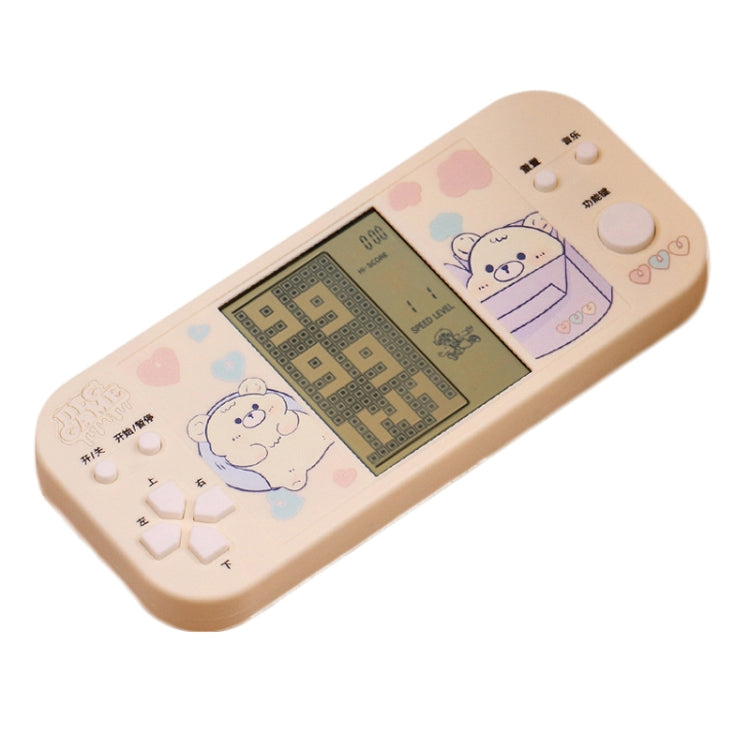 4.1 Inch Cartoon Big Screen Handheld Electronic Game Machine Kids Game Console Toy, Vertical Pink, Vertical Beige, Vertical Blue, Horizontal Pink, Horizontal Beige, Horizontal Blue