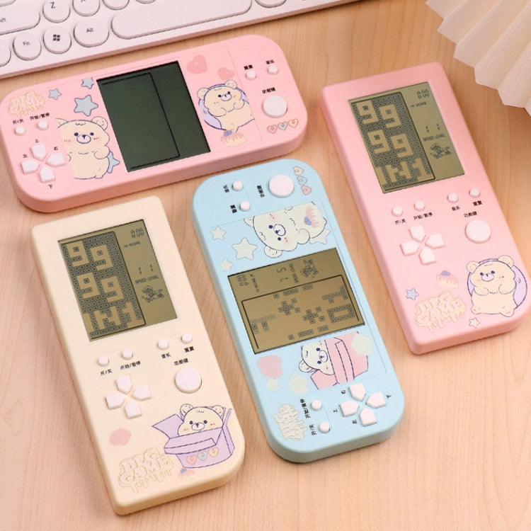 4.1 Inch Cartoon Big Screen Handheld Electronic Game Machine Kids Game Console Toy, Vertical Pink, Vertical Beige, Vertical Blue, Horizontal Pink, Horizontal Beige, Horizontal Blue