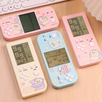 4.1 Inch Cartoon Big Screen Handheld Electronic Game Machine Kids Game Console Toy, Vertical Pink, Vertical Beige, Vertical Blue, Horizontal Pink, Horizontal Beige, Horizontal Blue