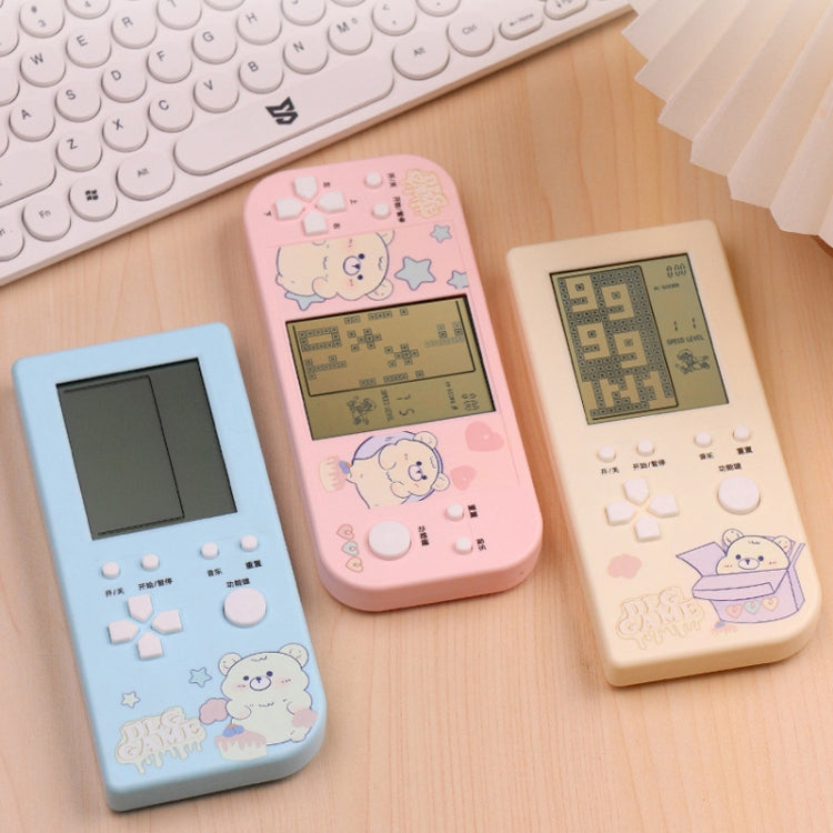 4.1 Inch Cartoon Big Screen Handheld Electronic Game Machine Kids Game Console Toy, Vertical Pink, Vertical Beige, Vertical Blue, Horizontal Pink, Horizontal Beige, Horizontal Blue