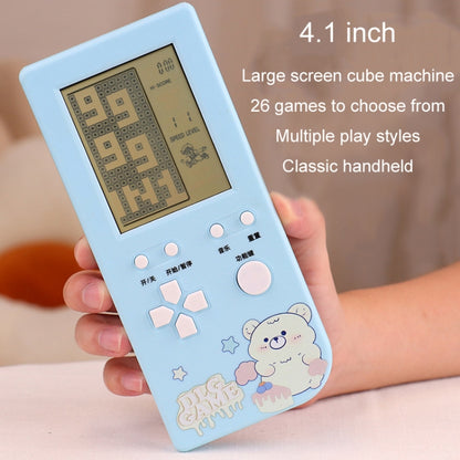 4.1 Inch Cartoon Big Screen Handheld Electronic Game Machine Kids Game Console Toy, Vertical Pink, Vertical Beige, Vertical Blue, Horizontal Pink, Horizontal Beige, Horizontal Blue