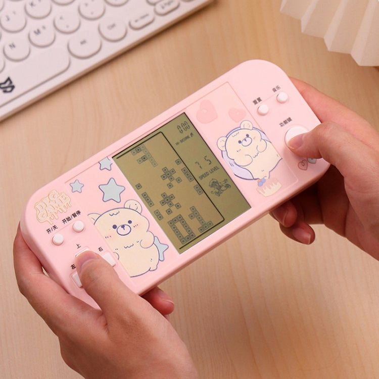 4.1 Inch Cartoon Big Screen Handheld Electronic Game Machine Kids Game Console Toy, Vertical Pink, Vertical Beige, Vertical Blue, Horizontal Pink, Horizontal Beige, Horizontal Blue