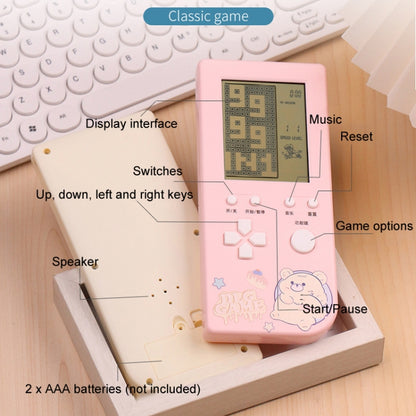 4.1 Inch Cartoon Big Screen Handheld Electronic Game Machine Kids Game Console Toy, Vertical Pink, Vertical Beige, Vertical Blue, Horizontal Pink, Horizontal Beige, Horizontal Blue