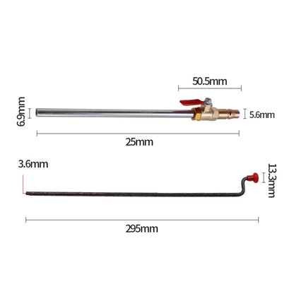 Car Tire Hand-crank Fast Inflation Rod Universal Air Filling Rod, Without Meter, With Meter
