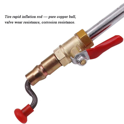 Car Tire Hand-crank Fast Inflation Rod Universal Air Filling Rod, Without Meter, With Meter