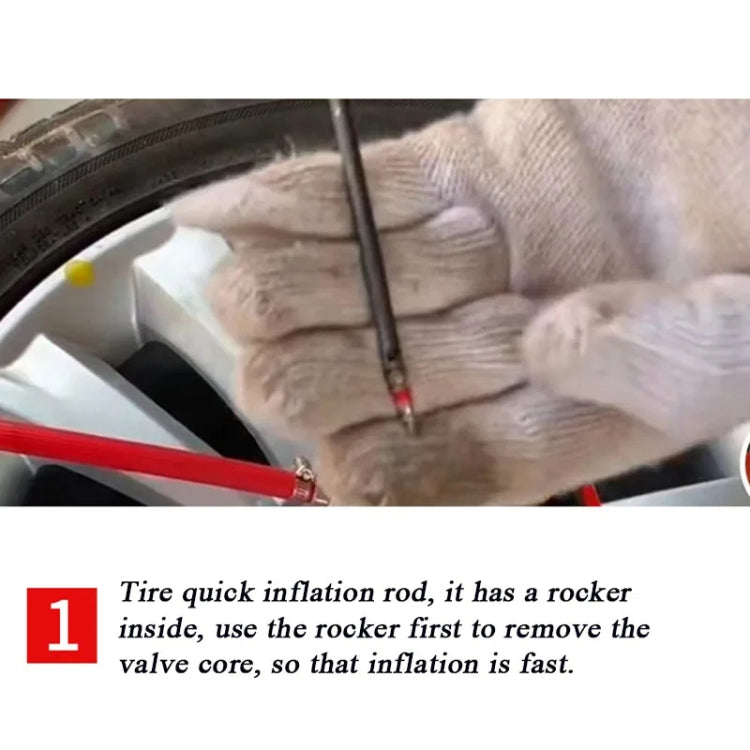 Car Tire Hand-crank Fast Inflation Rod Universal Air Filling Rod, Without Meter, With Meter