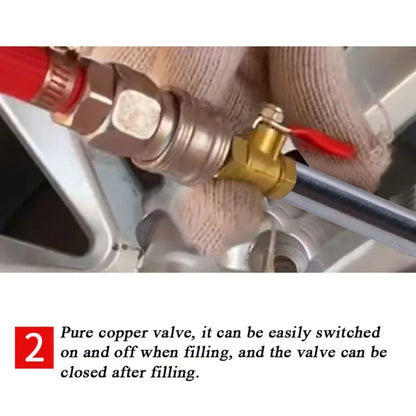 Car Tire Hand-crank Fast Inflation Rod Universal Air Filling Rod, Without Meter, With Meter