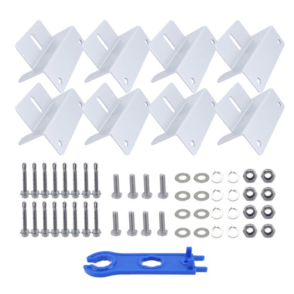 57pcs /Set RV Yacht Solar Panel Z-Shaped Aluminum Alloy Bracket, 57pcs /Set