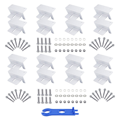 113pcs /Set RV Yacht Solar Panel Z-Shaped Aluminum Alloy Bracket, 113pcs /Set