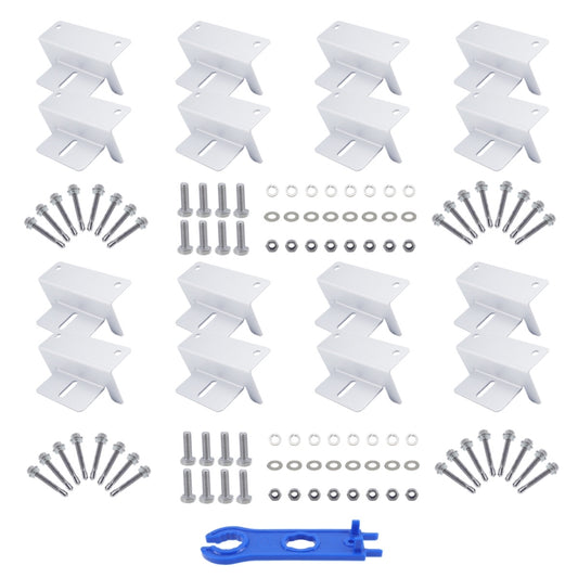 113pcs /Set RV Yacht Solar Panel Z-Shaped Aluminum Alloy Bracket, 113pcs /Set
