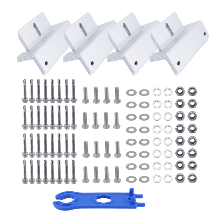 113pcs /Set RV Yacht Solar Panel Z-Shaped Aluminum Alloy Bracket, 113pcs /Set