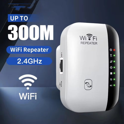 300Mbps Wireless WIFI Repeater 2.4G Route Signal Amplifier 7 Lights Version, US Plug, EU Plug, UK Plug, AU Plug