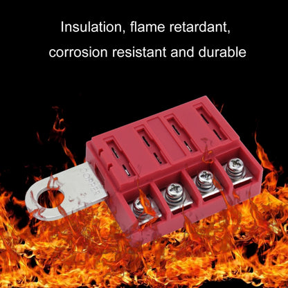 4-way RV Yacht Ignition Protection Battery Terminal Fuse Block, One, Two, Three