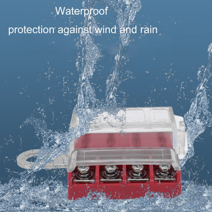 4-way RV Yacht Ignition Protection Battery Terminal Fuse Block, One, Two, Three