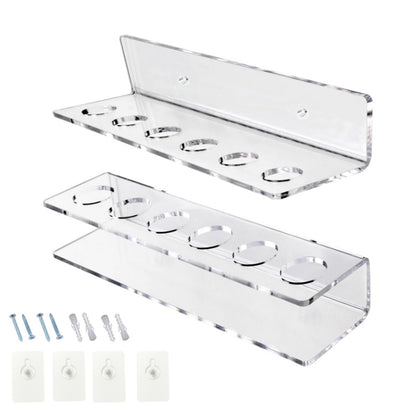 2pcs / Set Acrylic Billiard Cue Wall Mount Bracket Holds 6pcs Billiard Cues, YX134