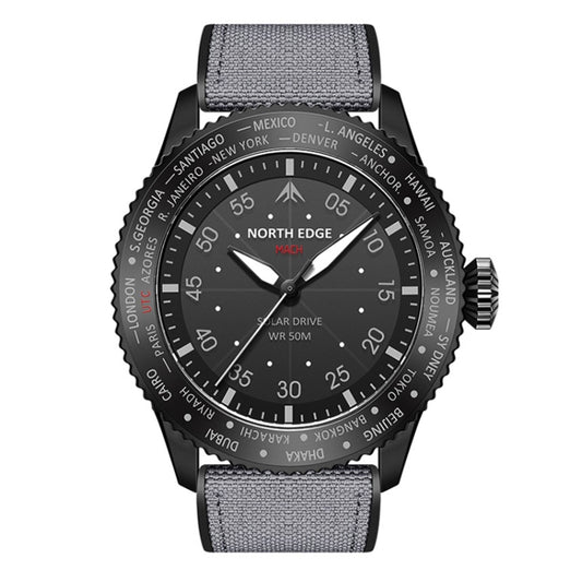 NORTH EDGE Men Light-powered Waterproof Sports Luminous Quartz Watch