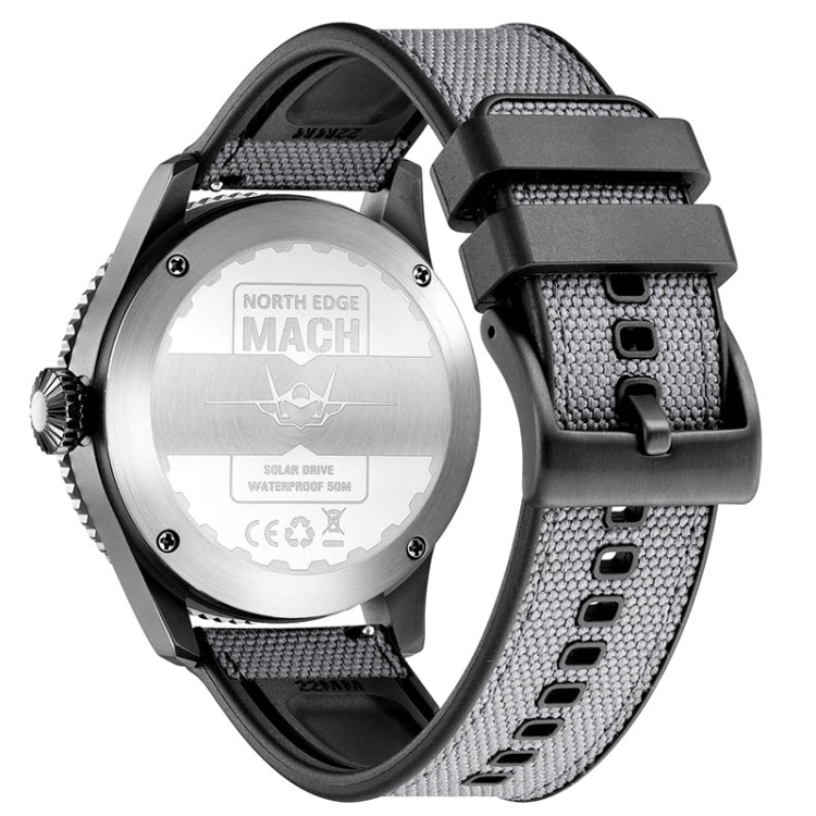NORTH EDGE Men Light-powered Waterproof Sports Luminous Quartz Watch