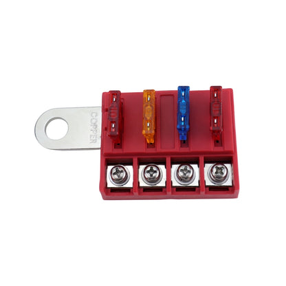 4-way RV Yacht Flame Retardant Waterproof Battery Terminal Fuse Block, One, Two