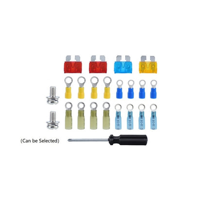 4-way RV Yacht Flame Retardant Waterproof Battery Terminal Fuse Block, One, Two